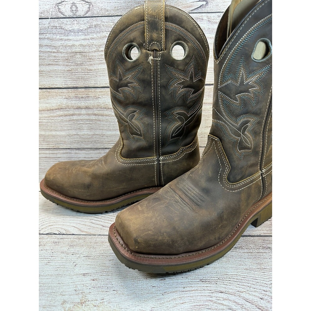 Double-H Women's Brown Composite Toe Work Boot Size 8M **GREAT SHAPE**
